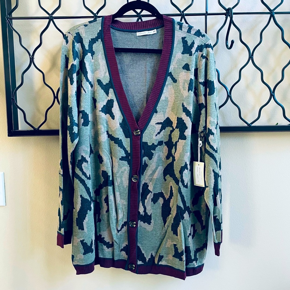 Crescent Drive camo button up cardigan size 2/3 NWT
